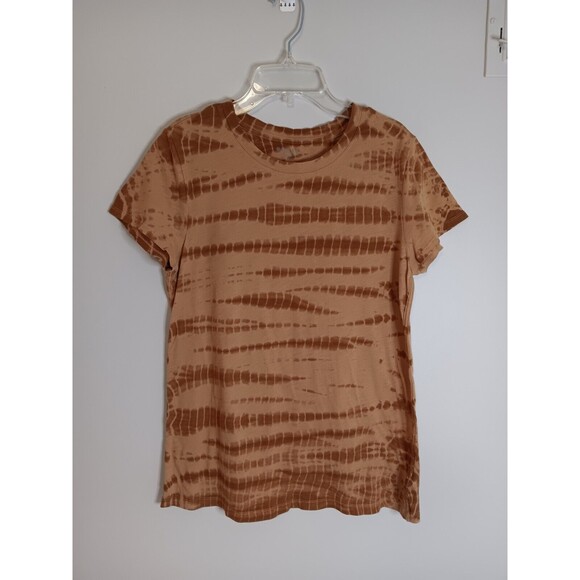 Athleta Womens Organic Daily Tie Dye Crew Neck T-Shirt Top Medium - Picture 1 of 5